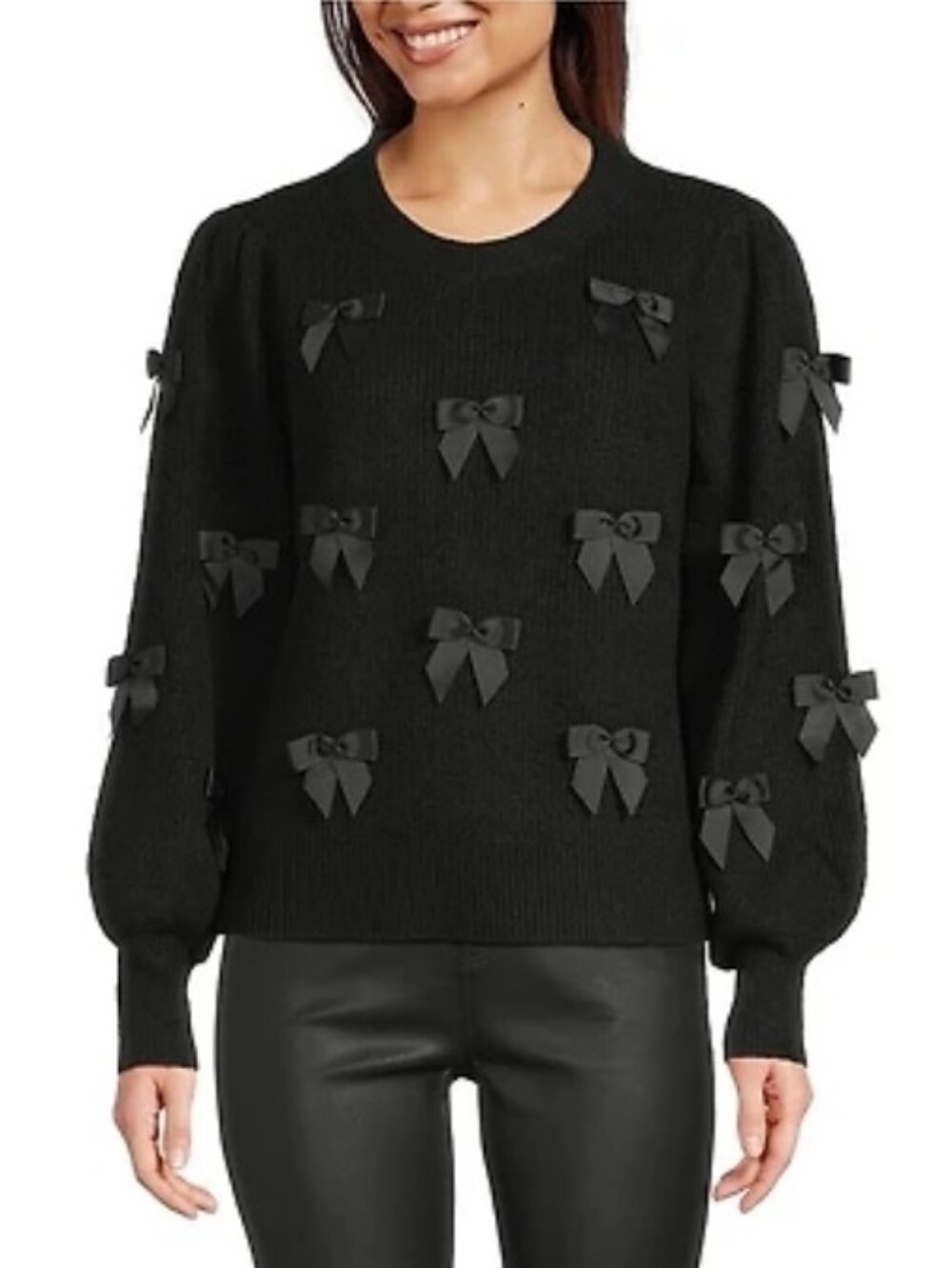 Lilly Pulitzer Zarie Sweater, Black With Black Bows